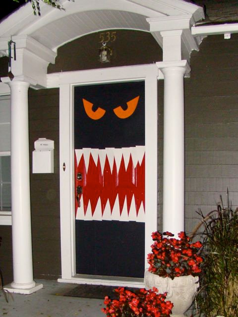 Hungry Monster Halloween Door Decor