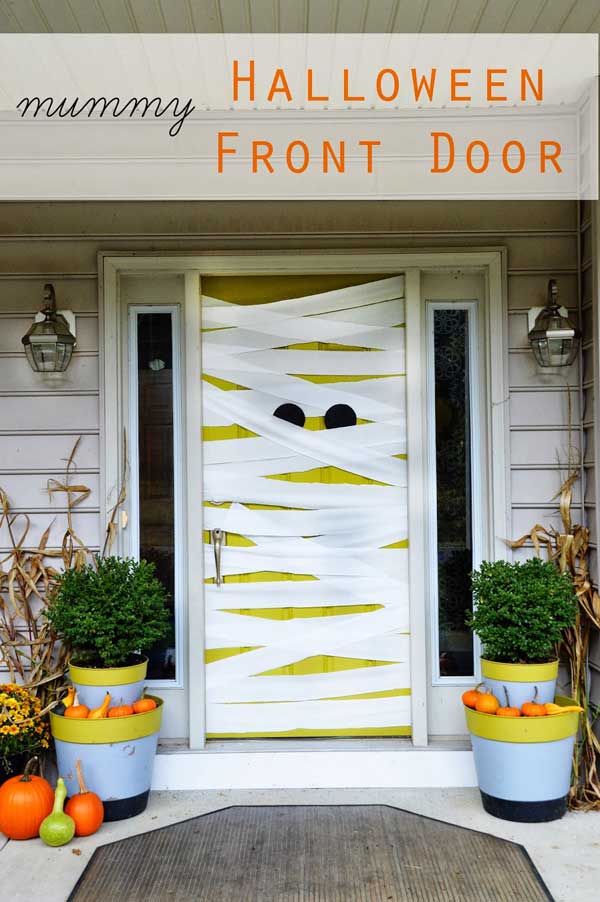 Halloween Mummy Door Idea