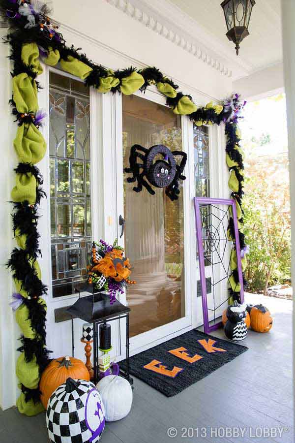 Spider Wreath Halloween Door Decoration