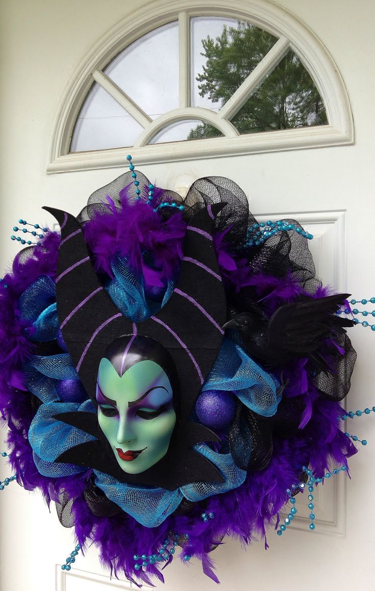 Maleficent Halloween Wreath Door Decoration