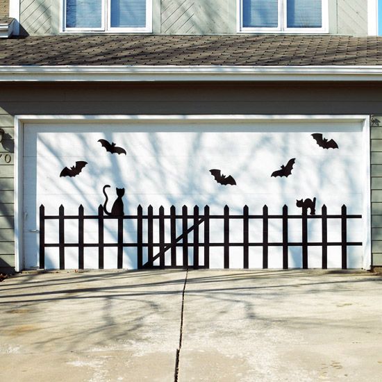 Halloween Garage Door Decoration Idea