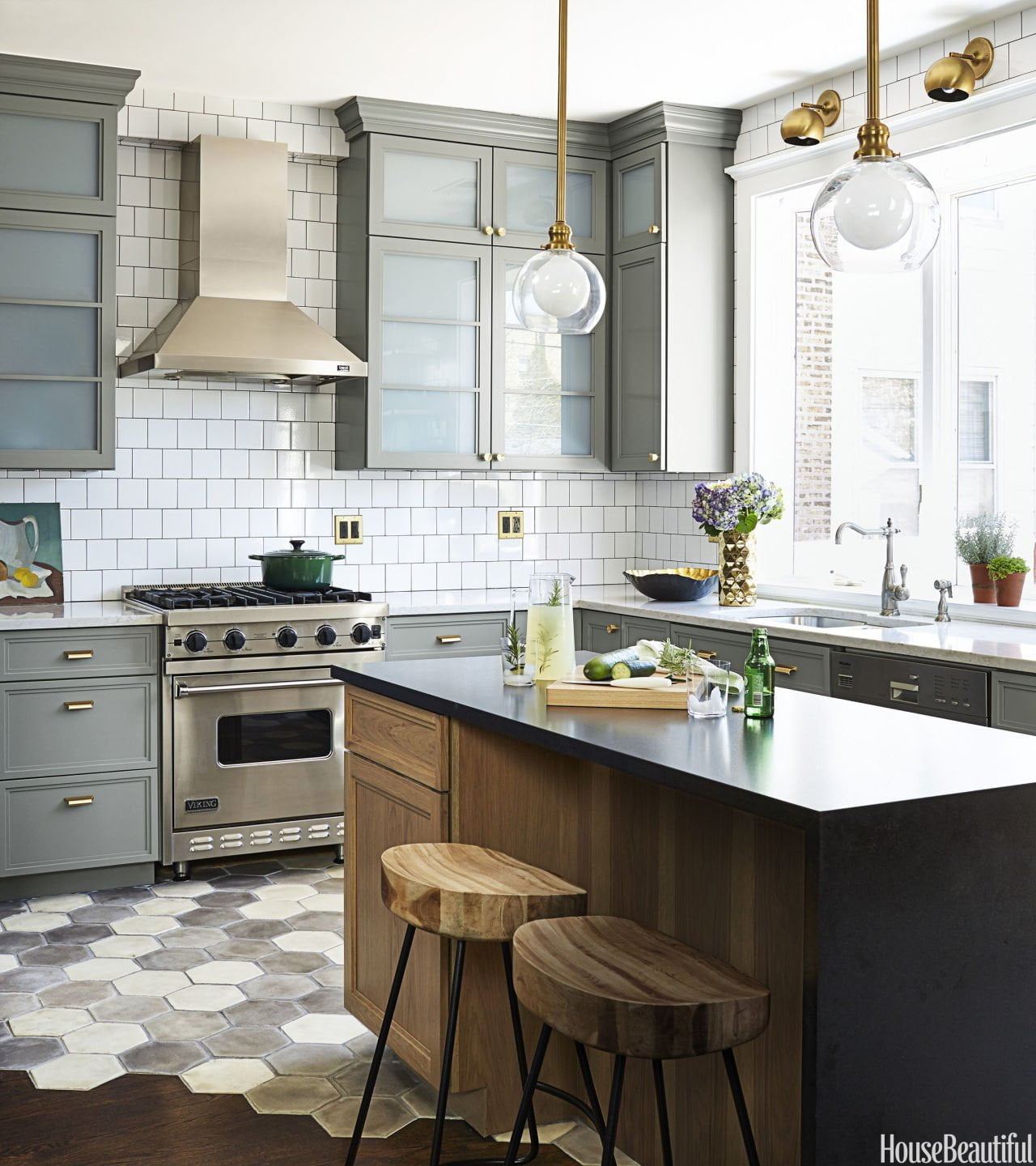 A Touch of Wood Kitchen Island Idea