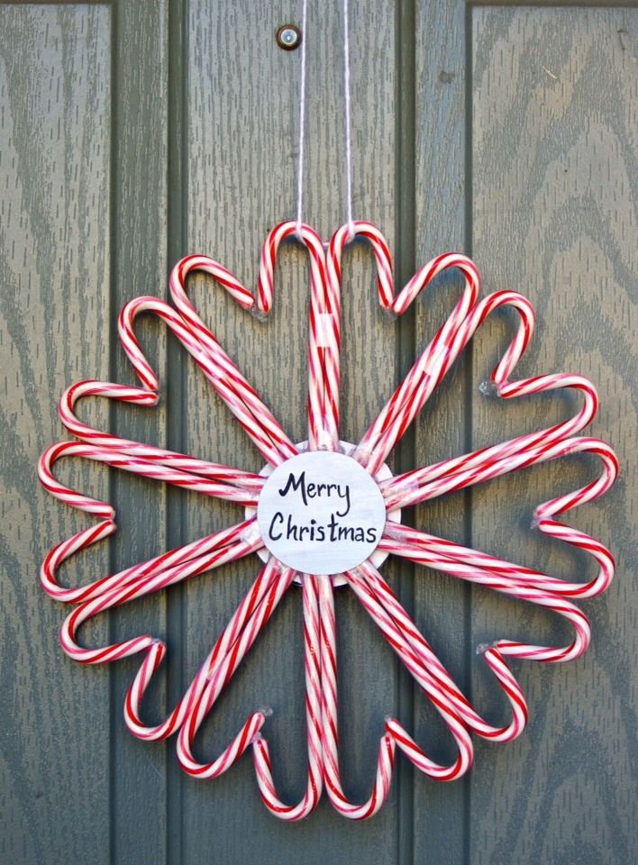 Candy Cane Wreath