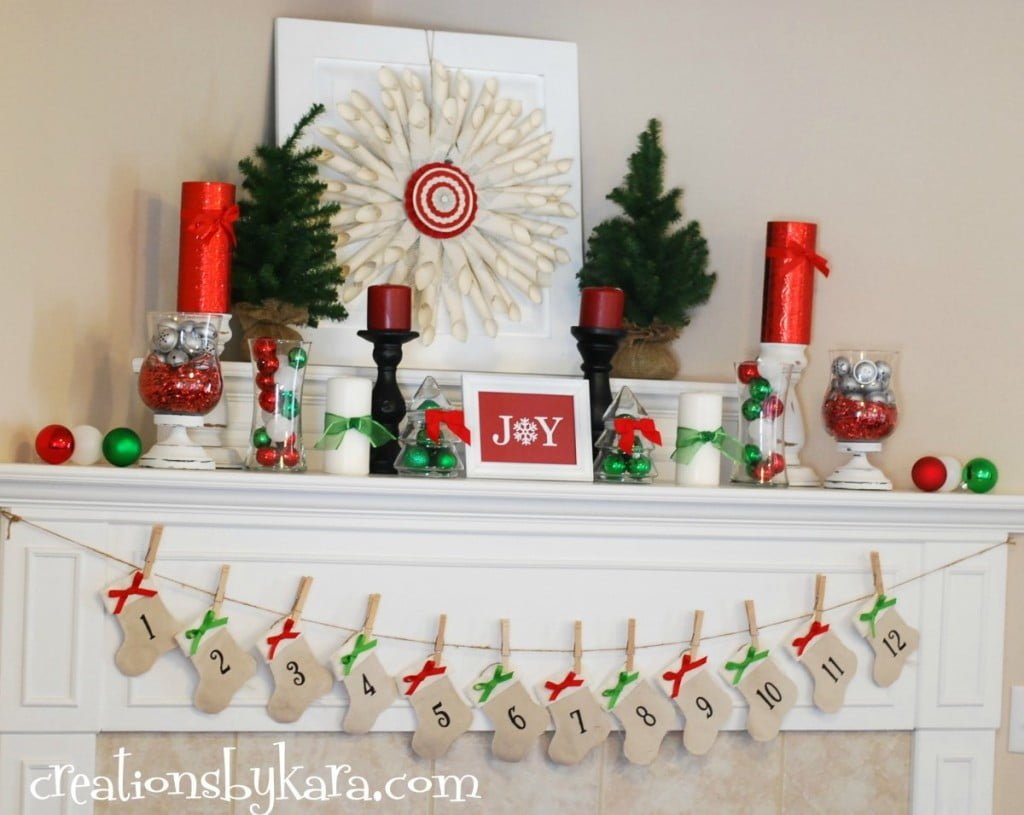 DIY Christmas Mantle Hanger