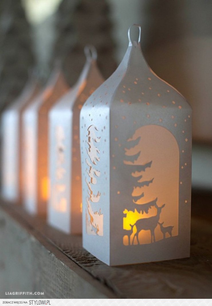 Cardboard Lanterns Outdoor Decoration For Christmas