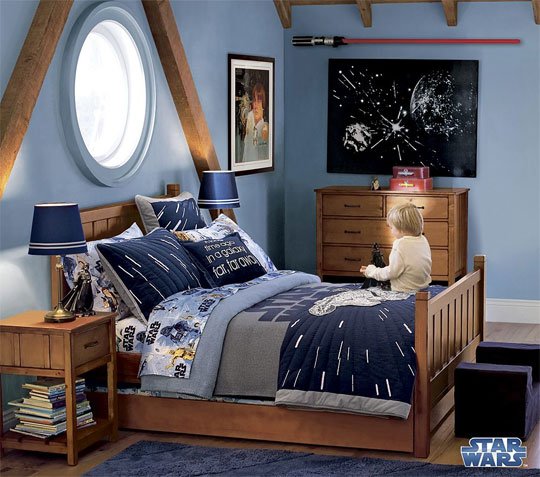 Bright in Blue Star Wars Kids Room