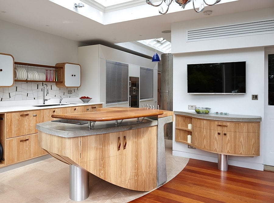 Modern Wooden Retro Meets Corian