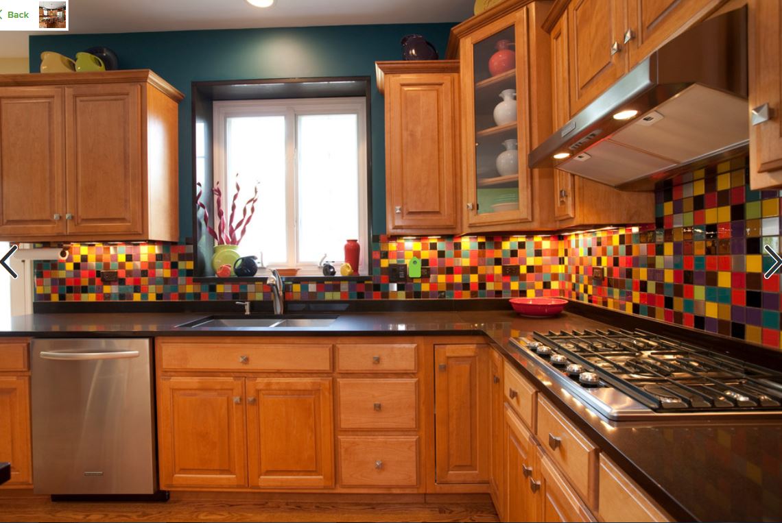 Multicolored Kitchen Backsplash