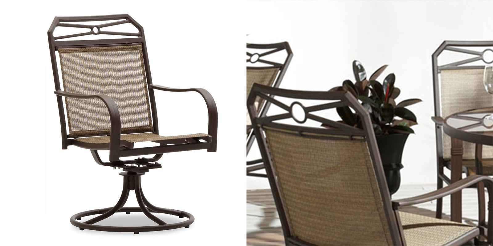 Patio Chair - Swivel Rocker Arm Chair