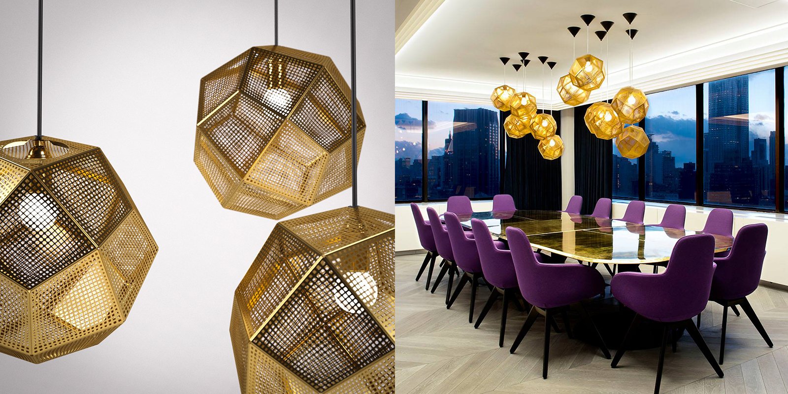 Thinking Lights Gold Geometric Space Ball Chandelier