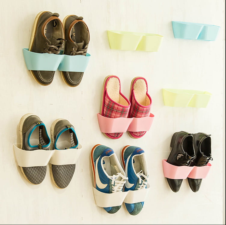 Creative Adhesive Shoe Organizer