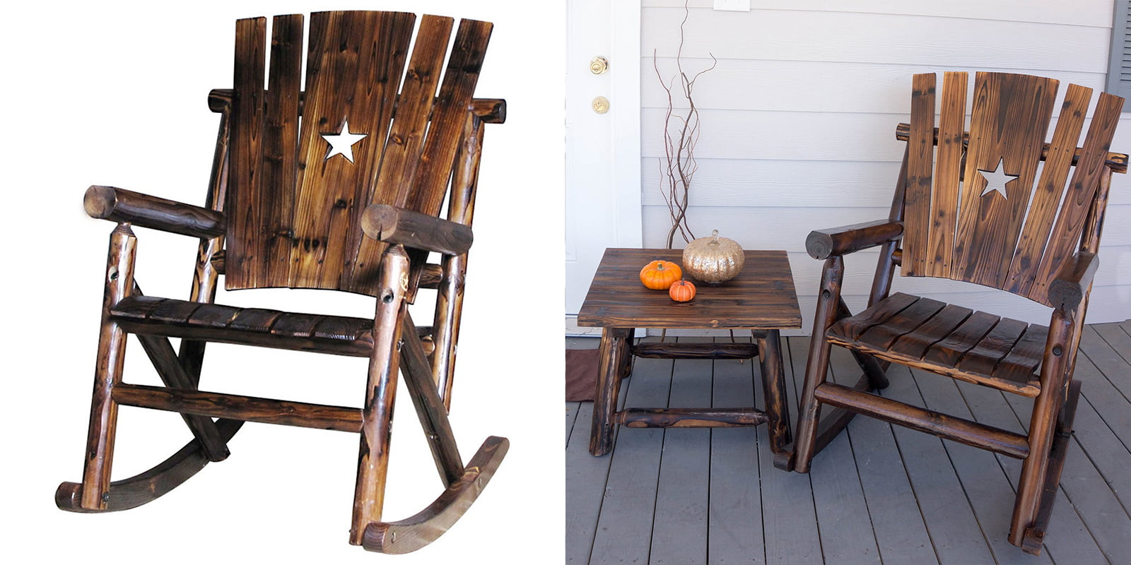 Patio Chair - Single Rocker with Star