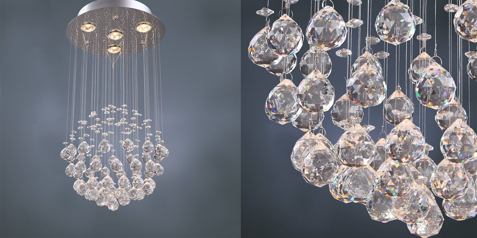 Gallery Crystal Ball Raindrop Chandelier