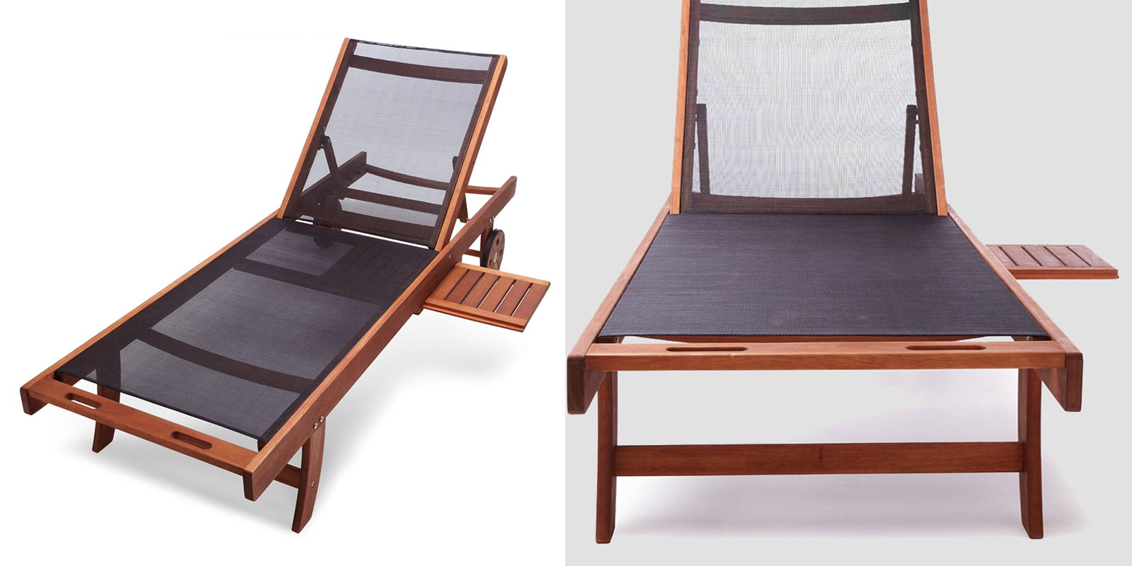 Patio Chair - Chaise Lounge with Fabric