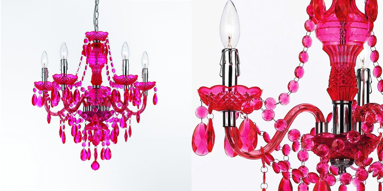 AF Lighting Fuchsia Mini Chandelier