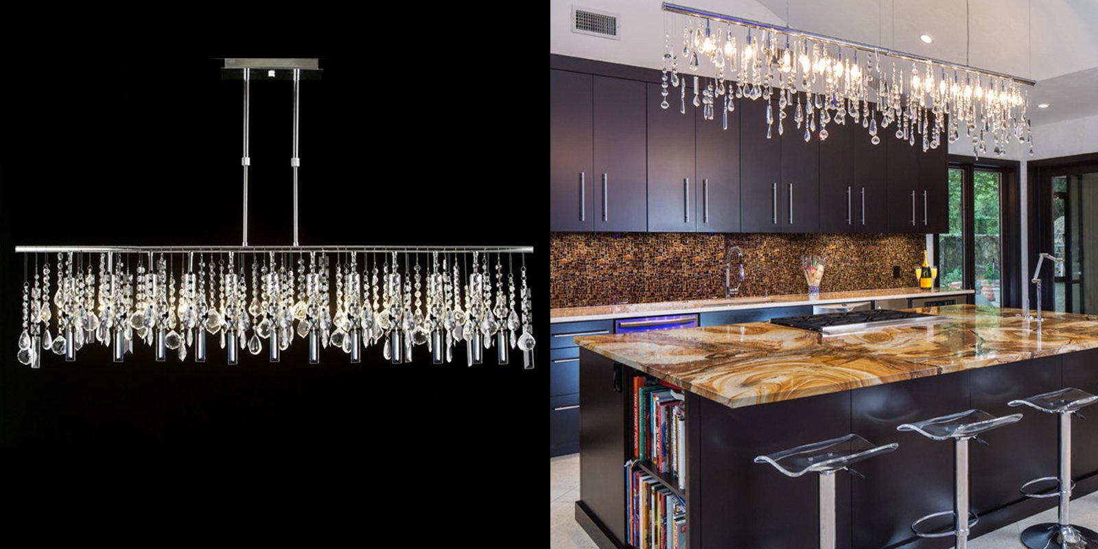 Linear Crystal Chandelier