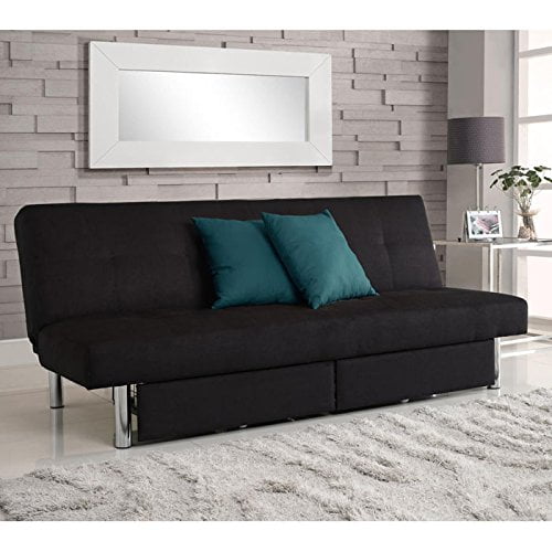 Sleeper Sofa - DHP Sola Convertible Sofa with Storage in Black