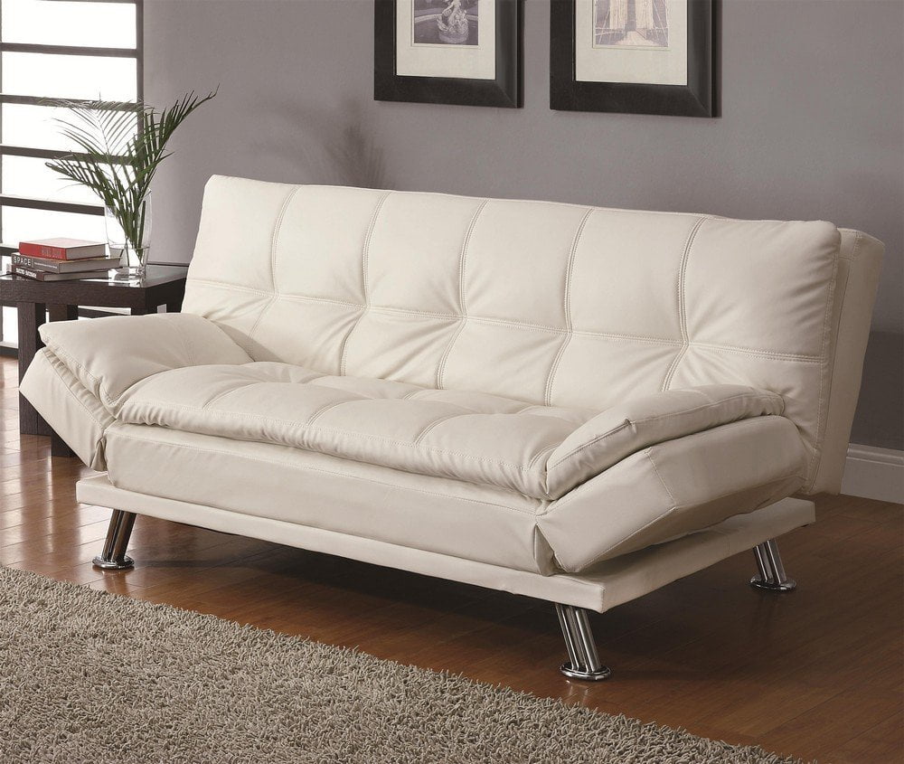 Sleeper Sofa - Coaster Sofa Bed in White