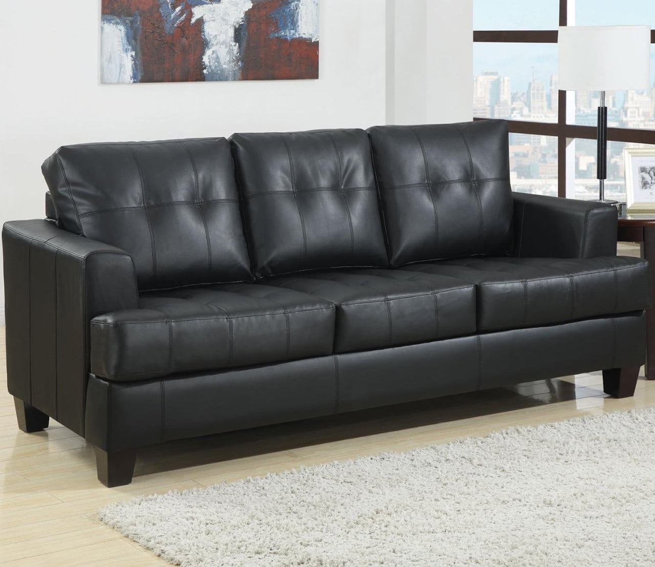 Sleeper Sofa - Coaster Home Furnishings Contemporary Sleeper, Black