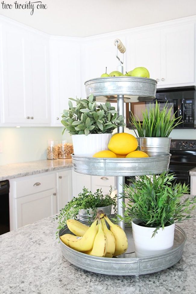 Three-Level Metal Display for Decor and Kitchen Organization