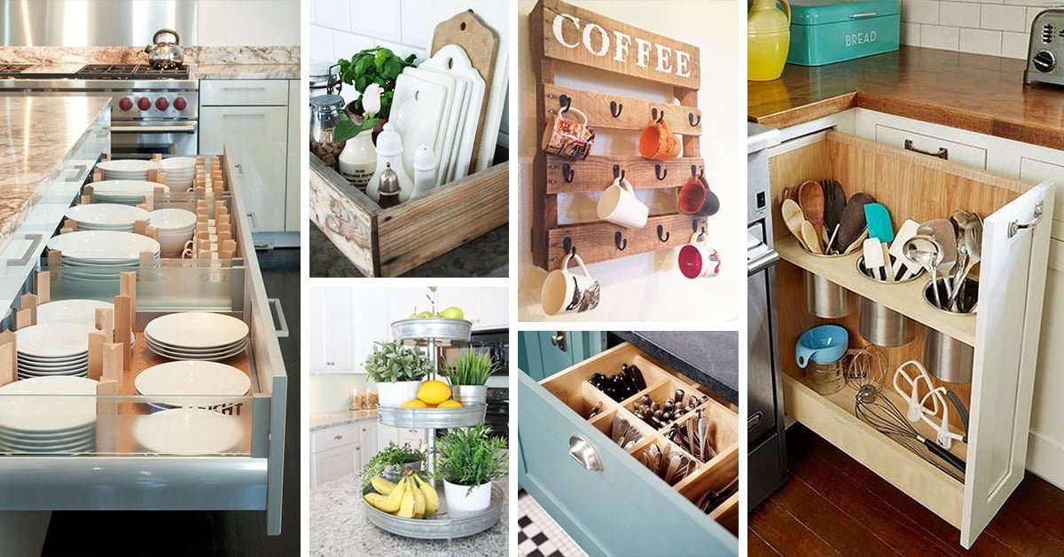 Featured image for “45+ Practical Kitchen Organization Ideas that Will Save You a Ton of Space”