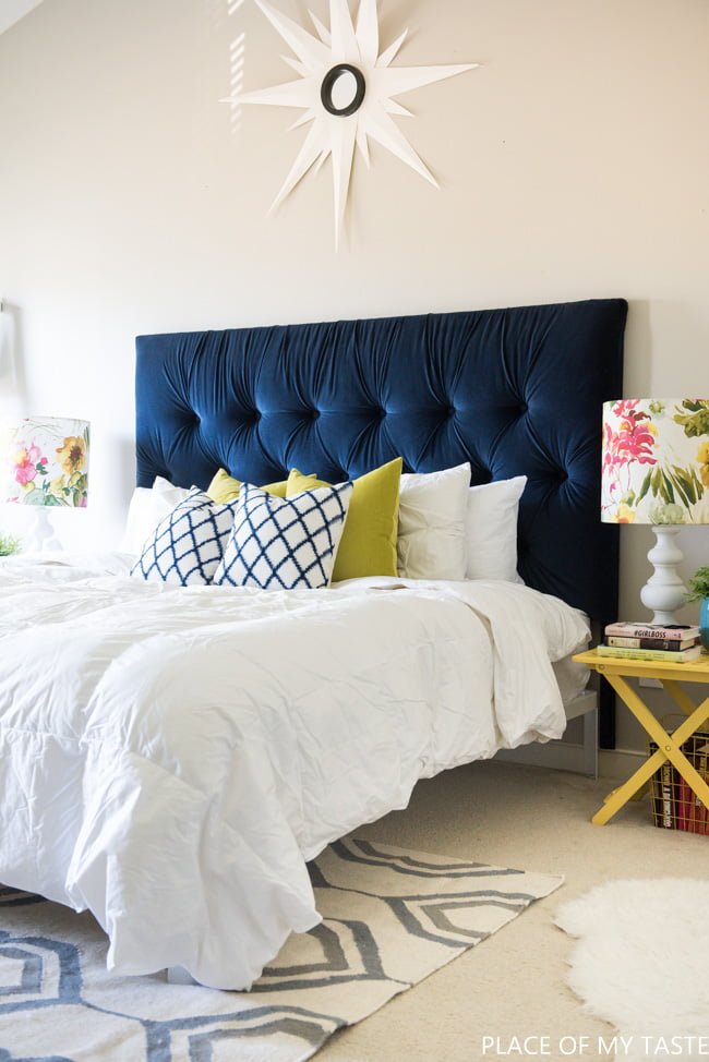 Soft and Velvety Headboard Idea