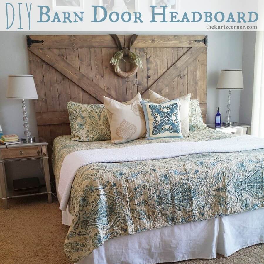 A Charming Barn Door Headboard