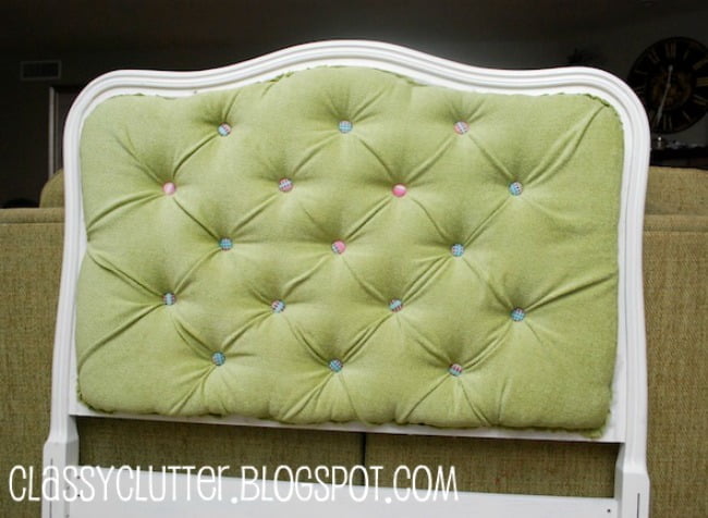 Tufted Green With Envy Headboard Idea