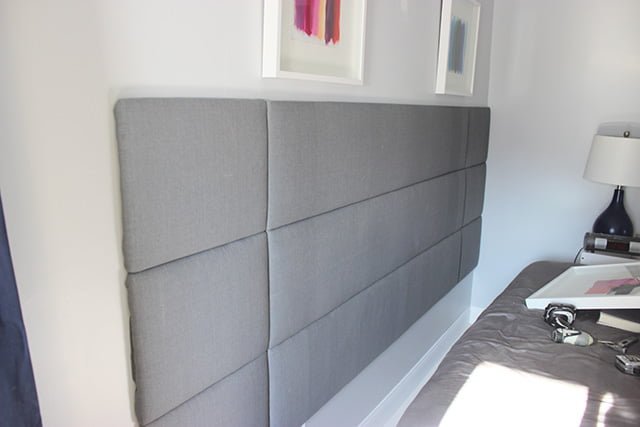 Gray But Lovely Paneled Headboard Idea