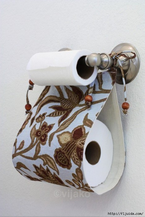 DIY Fabric Spare Toilet Paper Holder