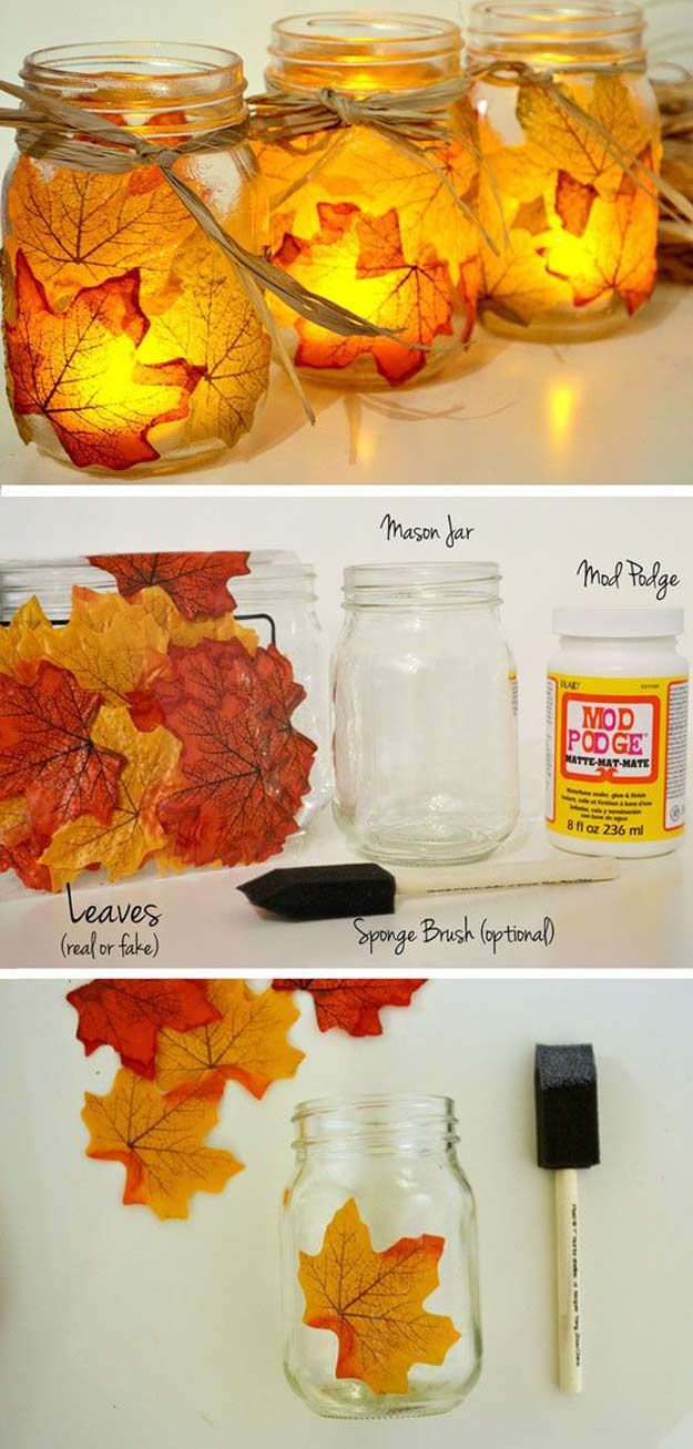 Glowing Leaf Jars Add A Magical Effect