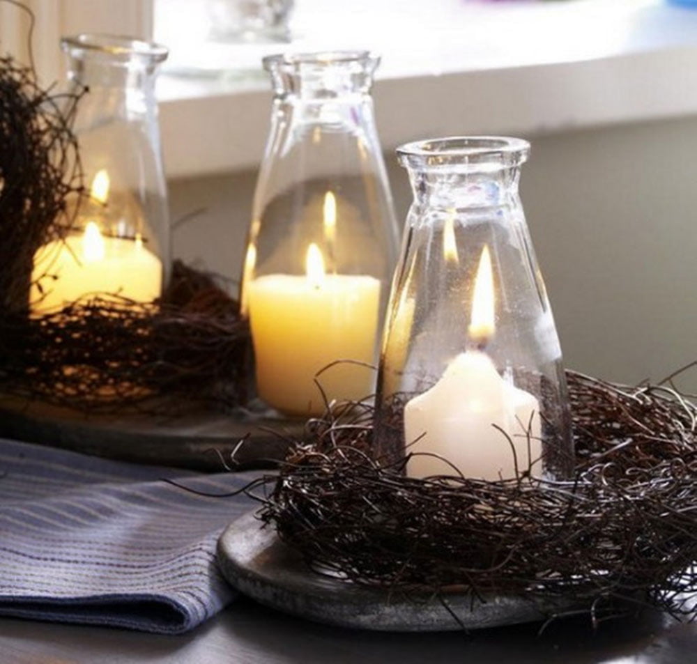 Natural Fall Candle Decor with a Scandinavian Flair