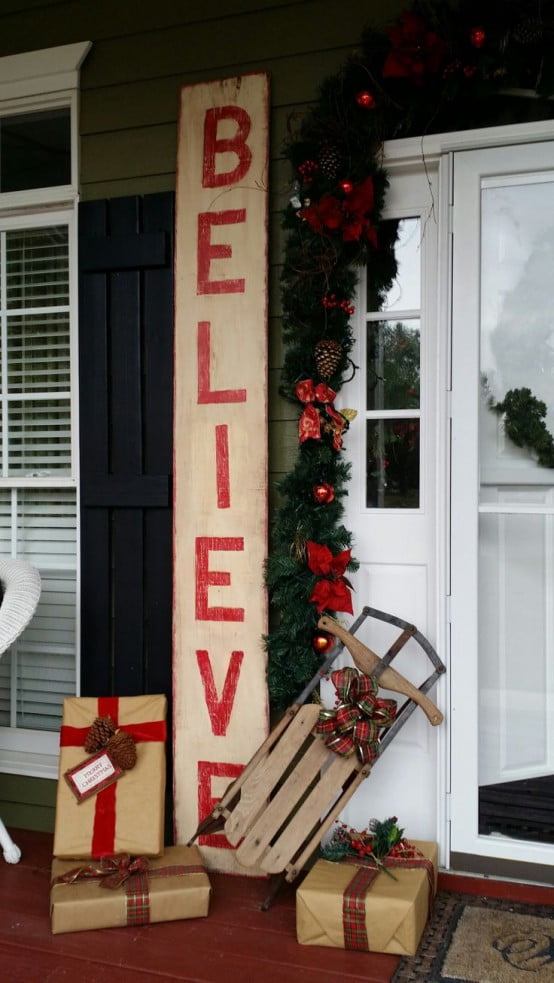 Rustic Wooden Holiday Sign