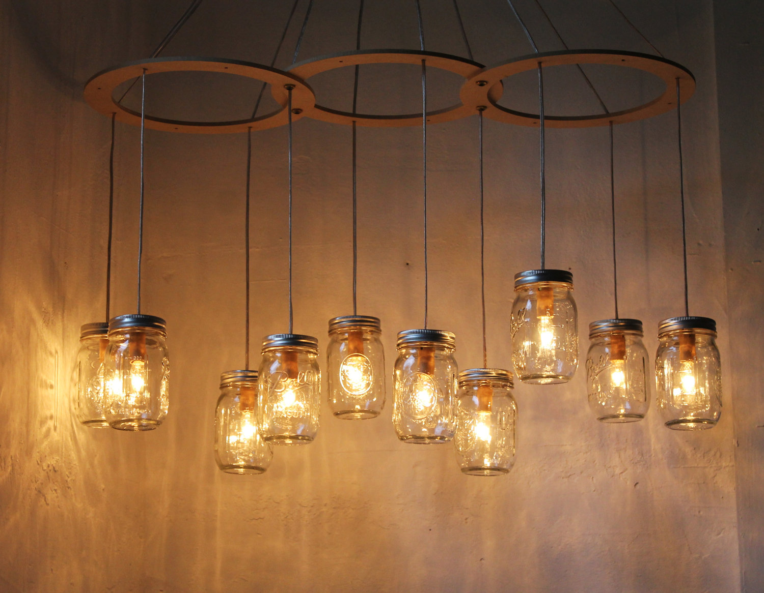 Mason Jar Chandelier