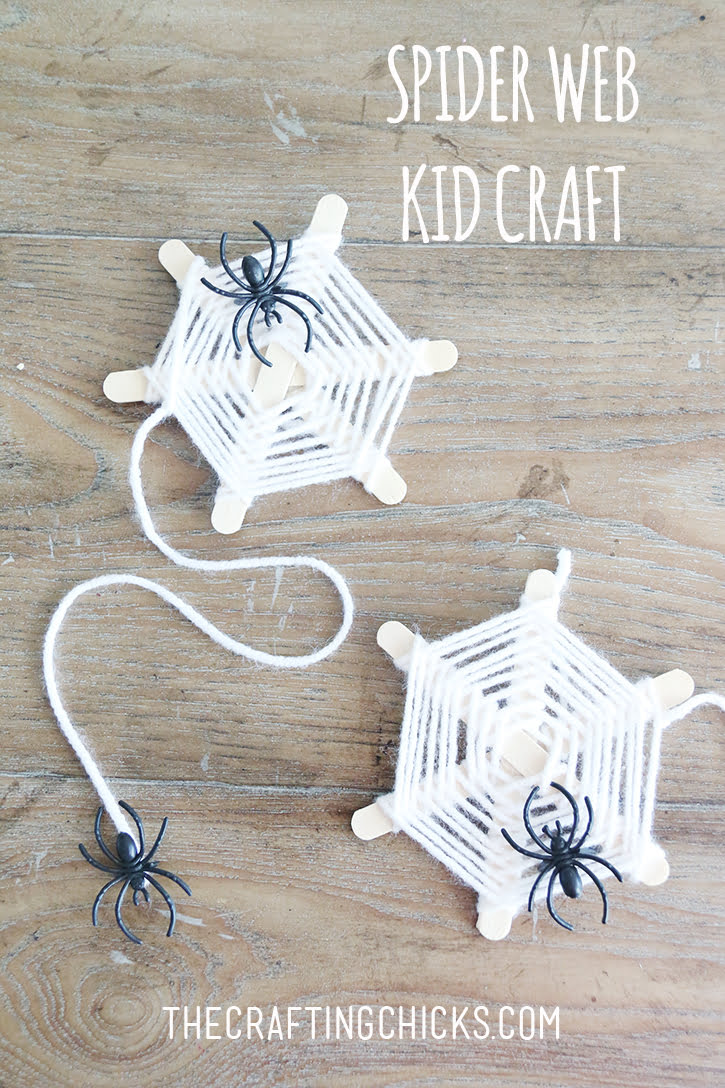 Woven Craft Stick Spider Webs