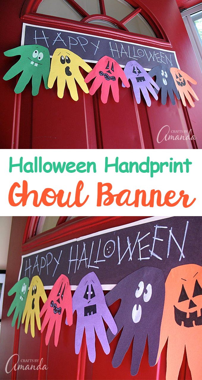 Hand Print Halloween Banner