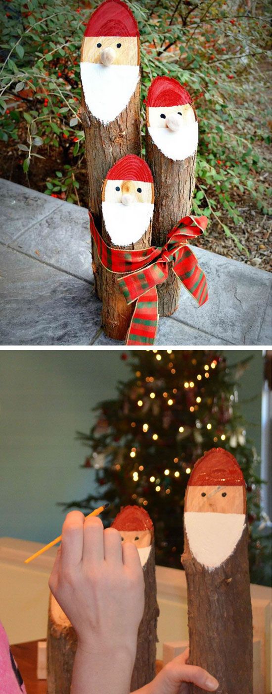 DIY Rustic Painted Logs