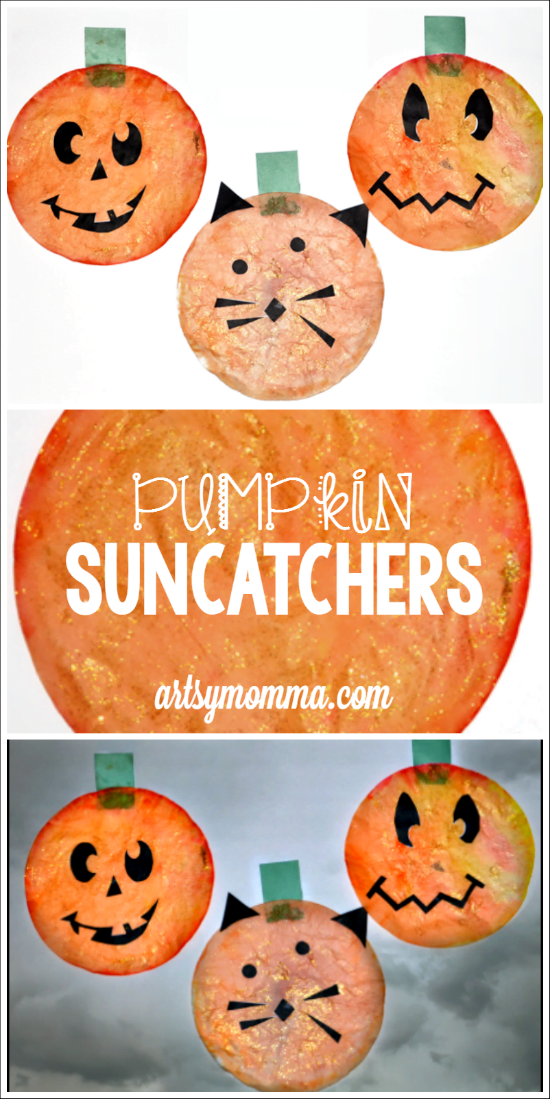 Coffee Filter Jack-o-Lantern Sun Catchers