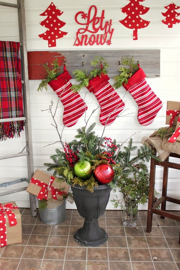 Outdoor Stocking Display