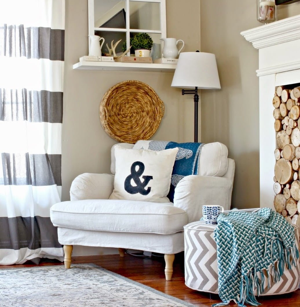 Contrasting Patterns Set Off this Simple Reading Space