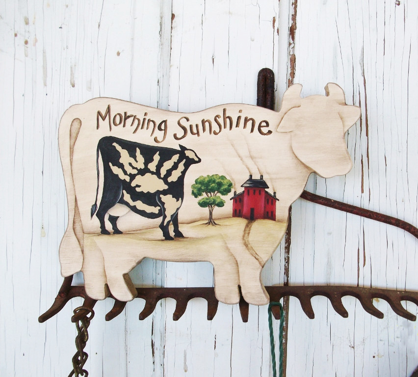 Morning Sunshine Cow Sign