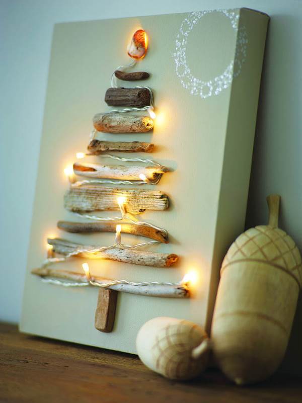 Rustic Chic Christmas Tree Canvas