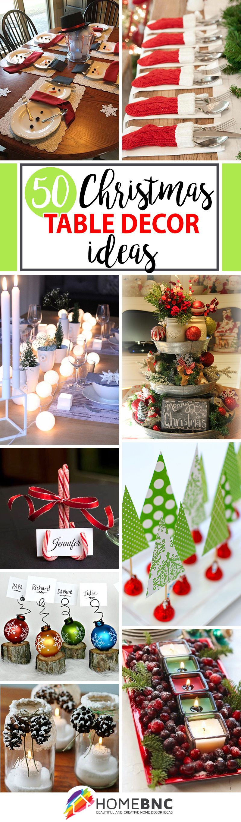 DIY Christmas Table Decorations