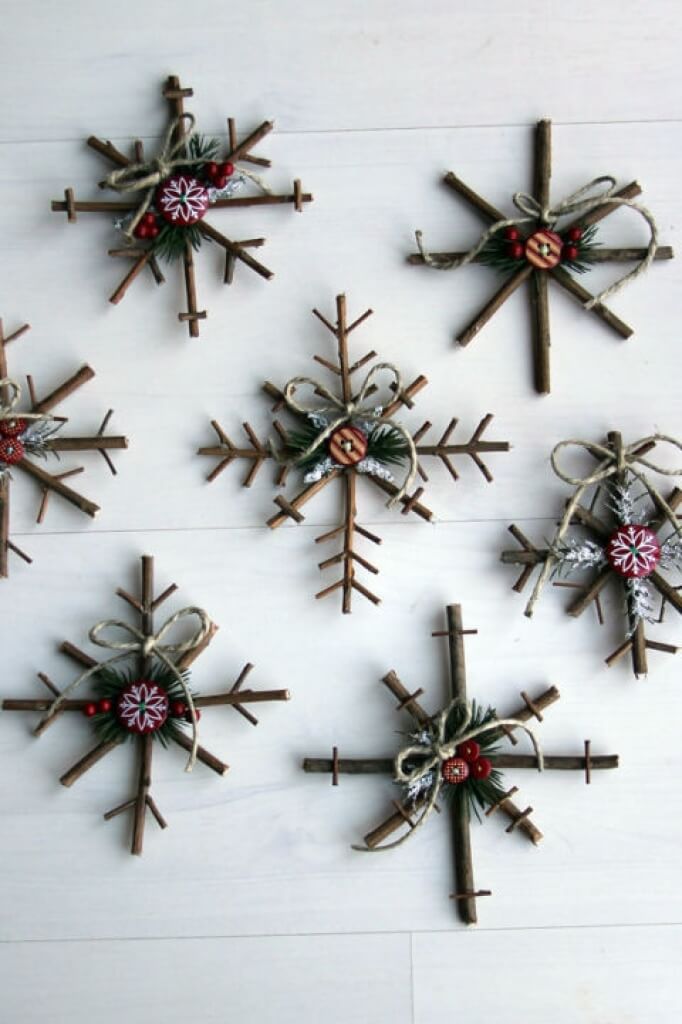 Wooden Snowflakes