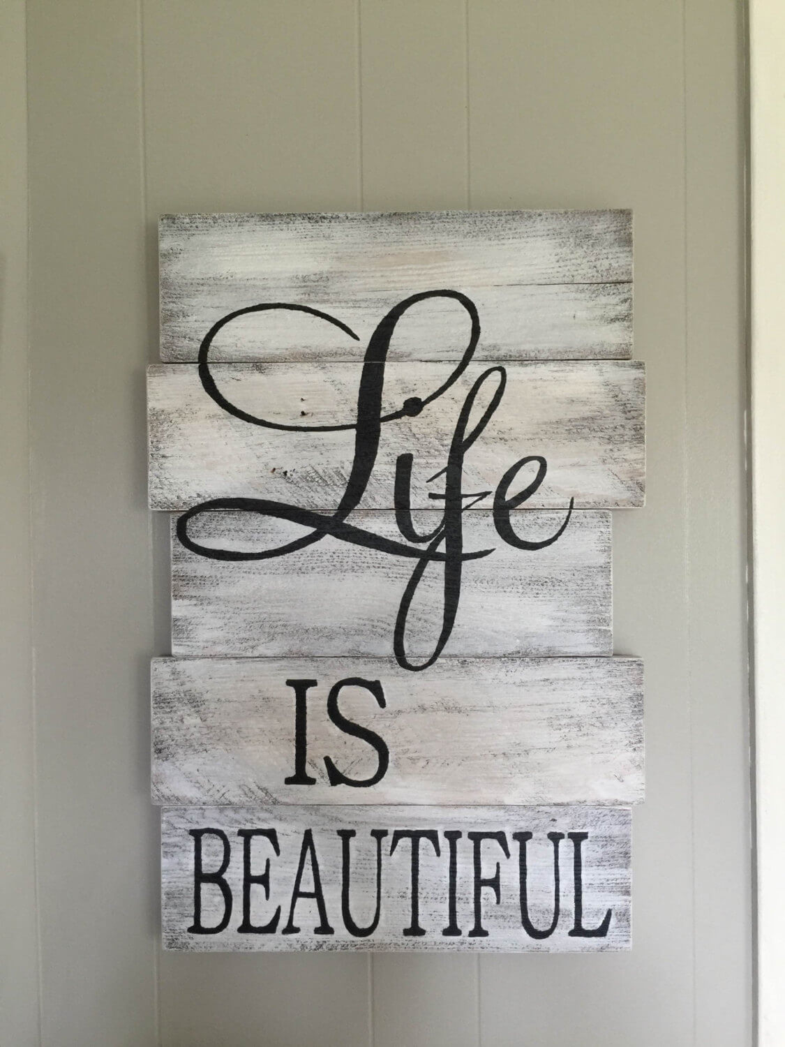 Reclaimed Wooden Sign With Inspiring Message