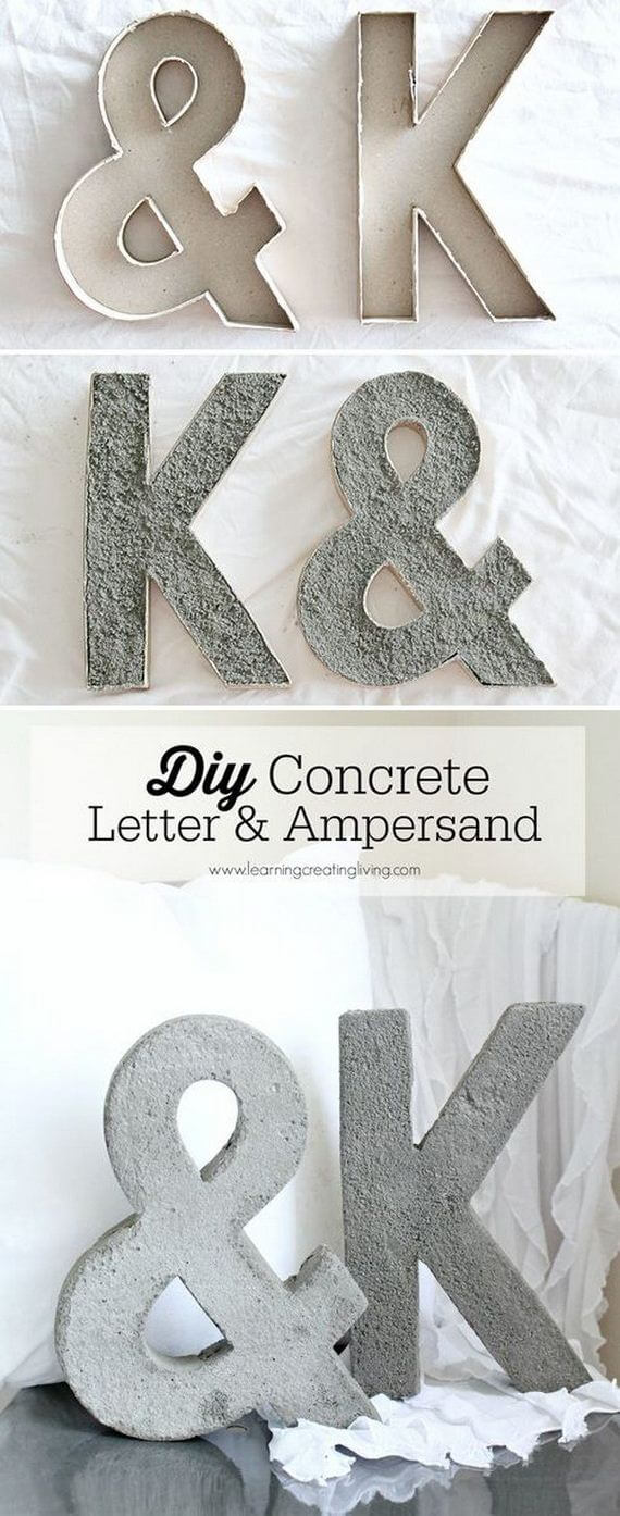 Simple and Modern Concrete Letters