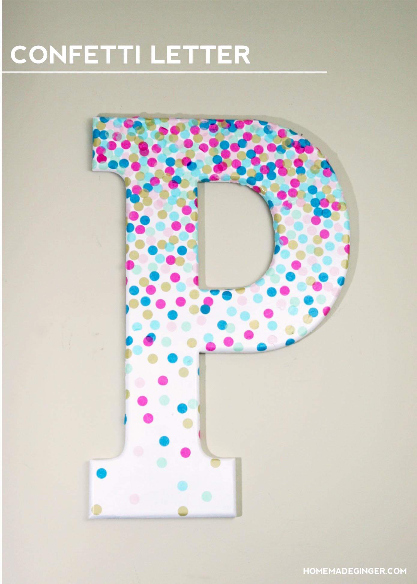 Confetti Letters Make a Playful Impact