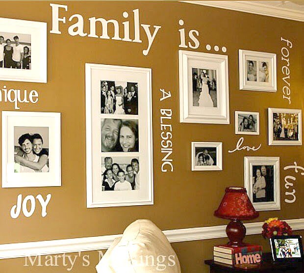 Combine Vinyl Decals and Family Photos