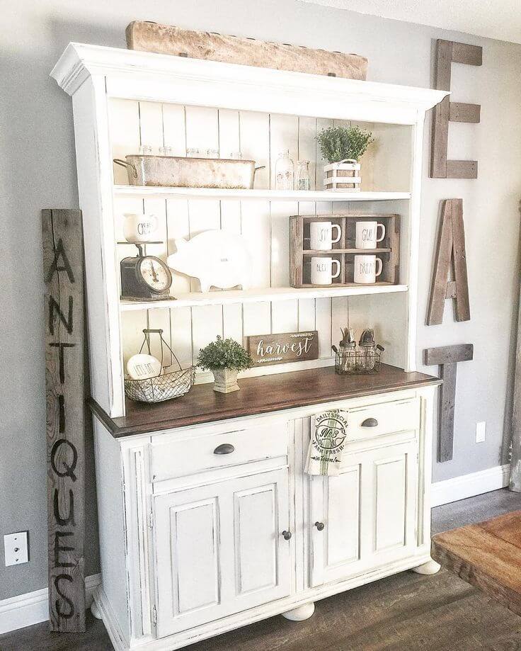 Farmhouse Kitchen Baker's Hutch