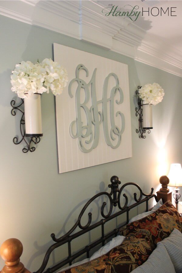 Gorgeous Oversized Monogram on Beadboard